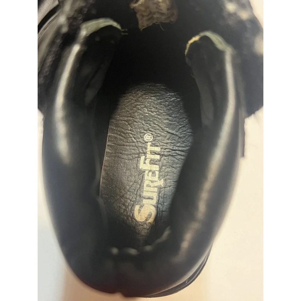 SureFit Boots Men's Black Size 7 Leather Comfort Lace-Up‎ Work Boots